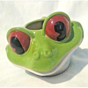 Vintage 1997 Rainforest Cafe 3D Frog Masscot Ceramic Mug Jungle Restaurant